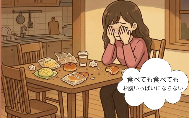 拒食症から食べても止まらない状態へ