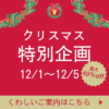【12/1~12/5】クリスマス特別企画（開業/摂食障害）