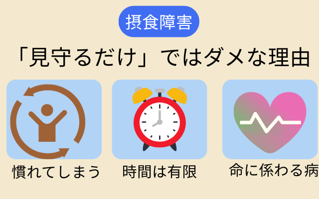 摂食障害の克服。家族は見守るのはダメです。
