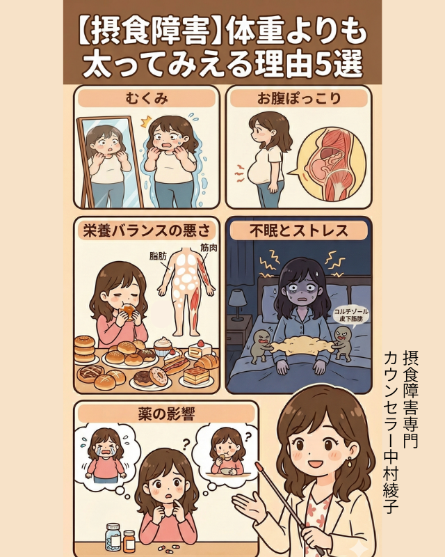 拒食から体重増加で浮腫みや下腹ポッコリで悩む方へ