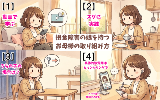 拒食症・過食症の娘を持つ母親必見。カウンセリング活用法とただしい接し方